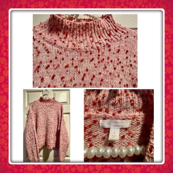 LC Lauren Conrad Sweaters - Women’s Lauren Conrad sweater - pink and red - large - gently used